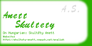 anett skultety business card